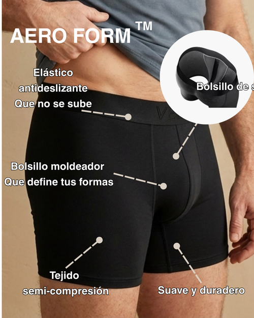 Calzoncillos bóxer AERO FORM™ — Comodidad las 24 horas · Garantía de devolución de dinero