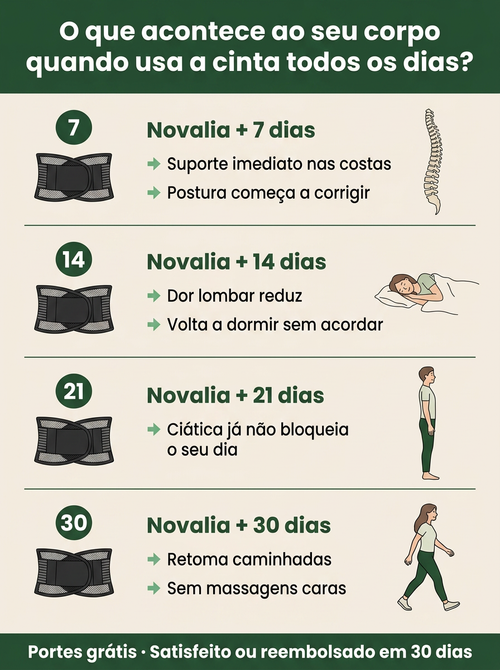 NOVALIA cinta de suporte para dores lombares e ciáticas