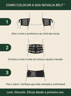 NOVALIA cinta de suporte para dores lombares e ciáticas