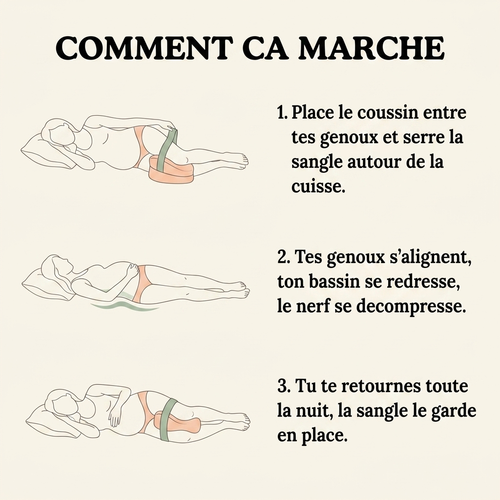 Coussin d'entre jambe pour femme enceinte